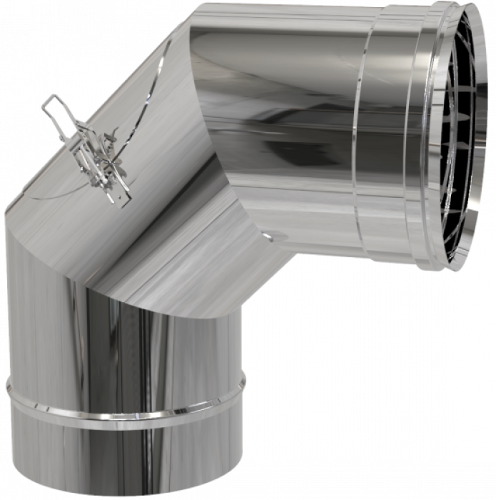 EW PLUS Einwand-Bogen 87° mit Reinigungsöffnung